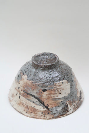 Buncheong Tea Bowl with Brushed White-slip