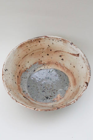 Buncheong Tea Bowl with Brushed White-slip