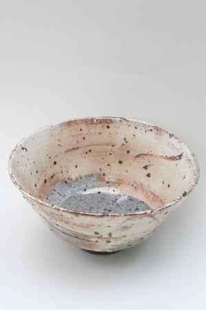 Buncheong Tea Bowl with Brushed White-slip