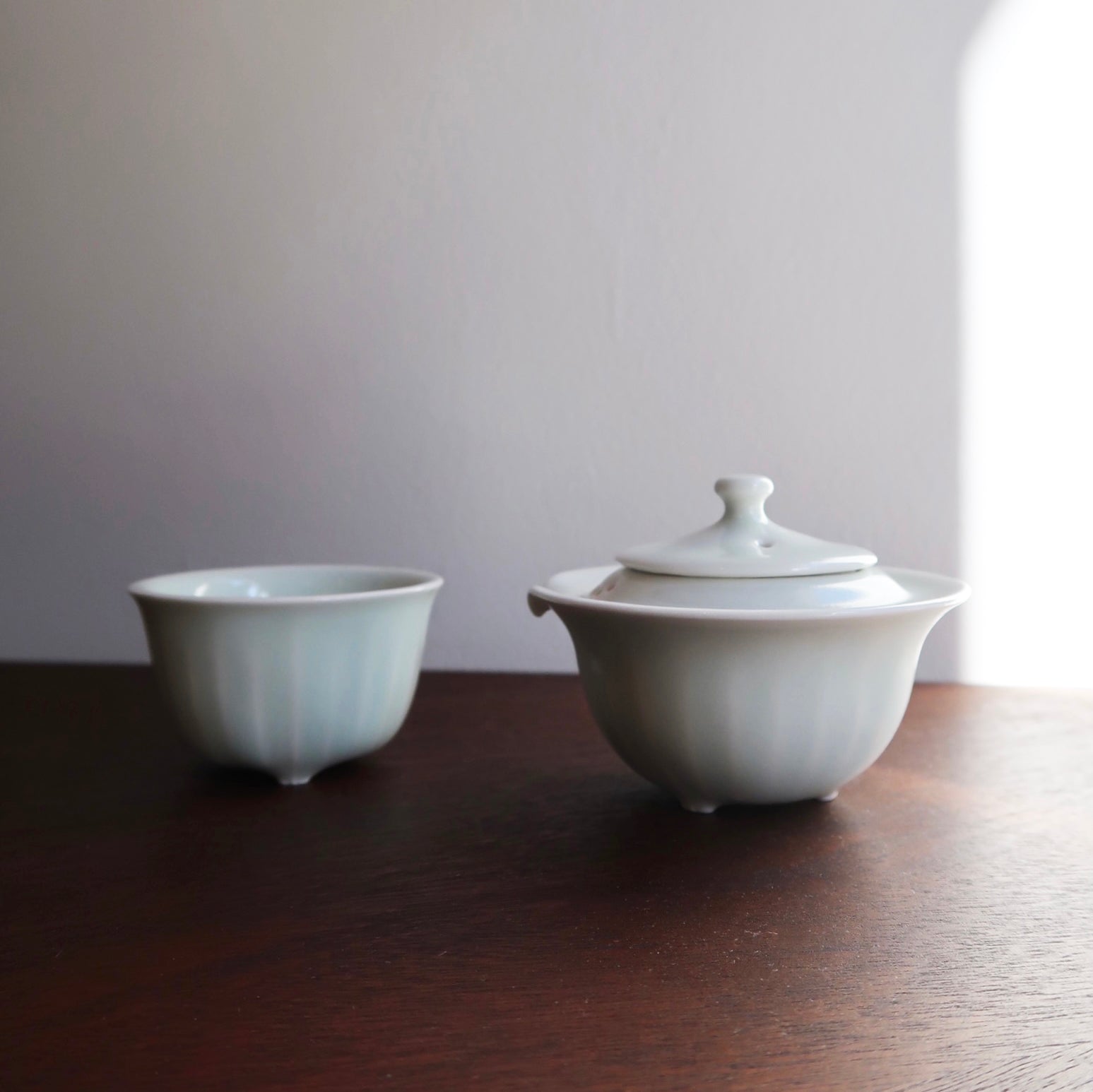 Tea Set for One - White Flower