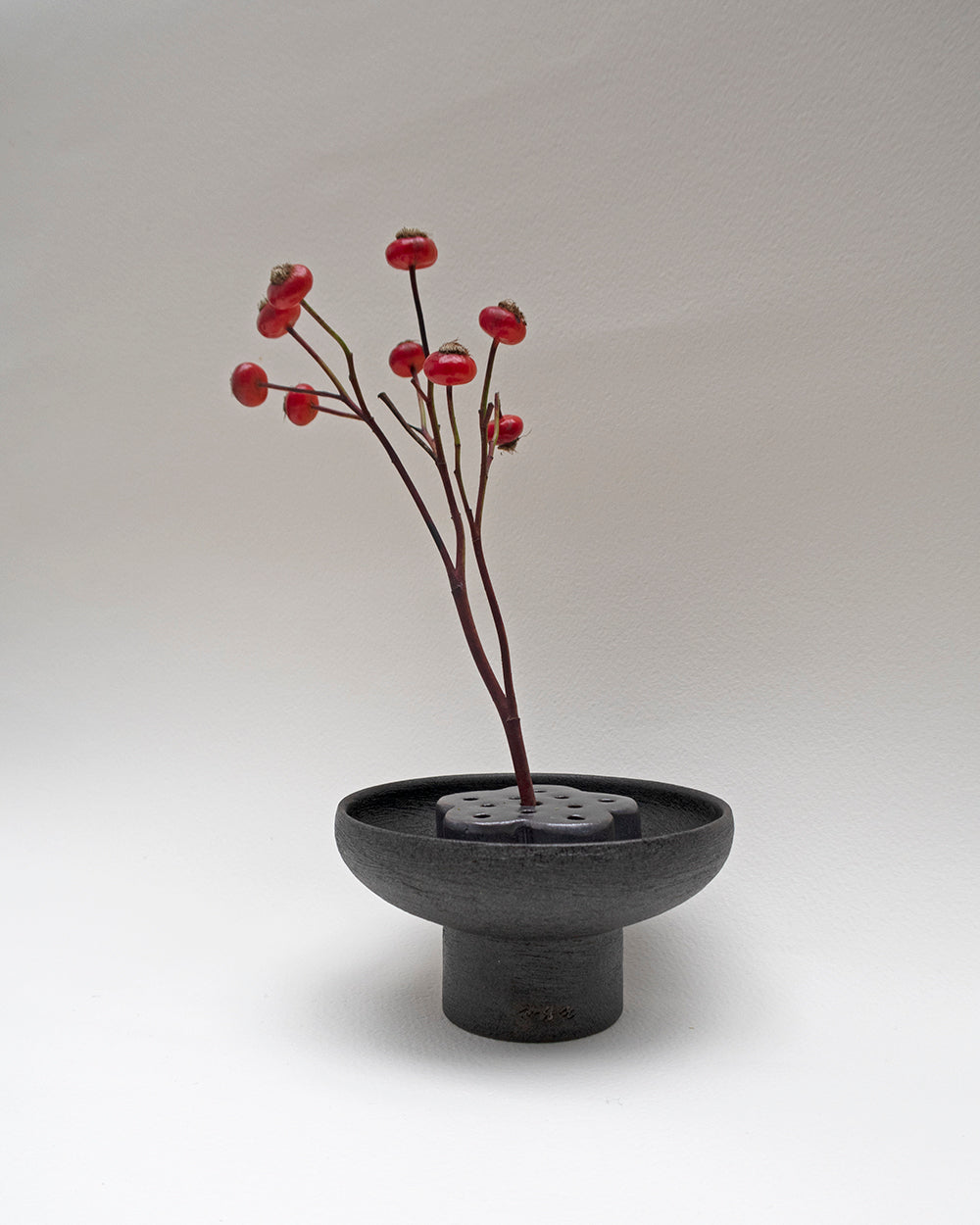 Black Clay Raised Plate