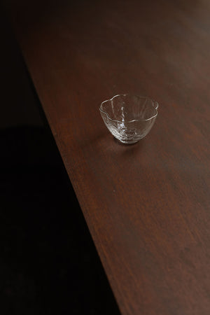 Glass Tea Cup with Gold Rim